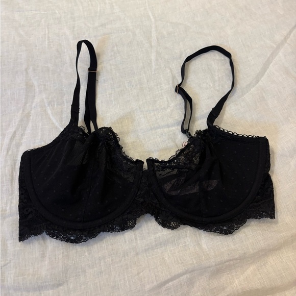 Victorias Secret Dream Angels Bra 34DD Push-Up Without Padding Black All Lace - Picture 1 of 4